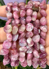 Pink Tourmaline Crystal Tumble Bracelet