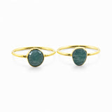Amazonite Ring - Gold