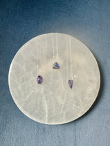 Purple Moonstone Necklace - Silver