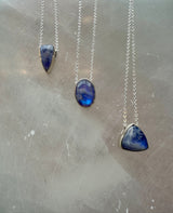 Purple Moonstone Necklace - Silver