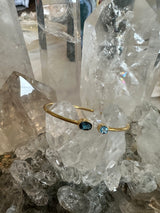Blue Topaz Bracelet - Gold