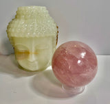 Strawberry Rose Quartz Sphere