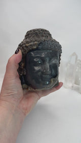 Volcano Agate Buddha Head Carving
