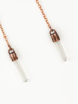 Quartz | Copper + Crystal Lariat Necklace